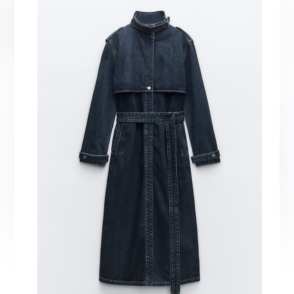 ZARA TRF DENIM TRENCH